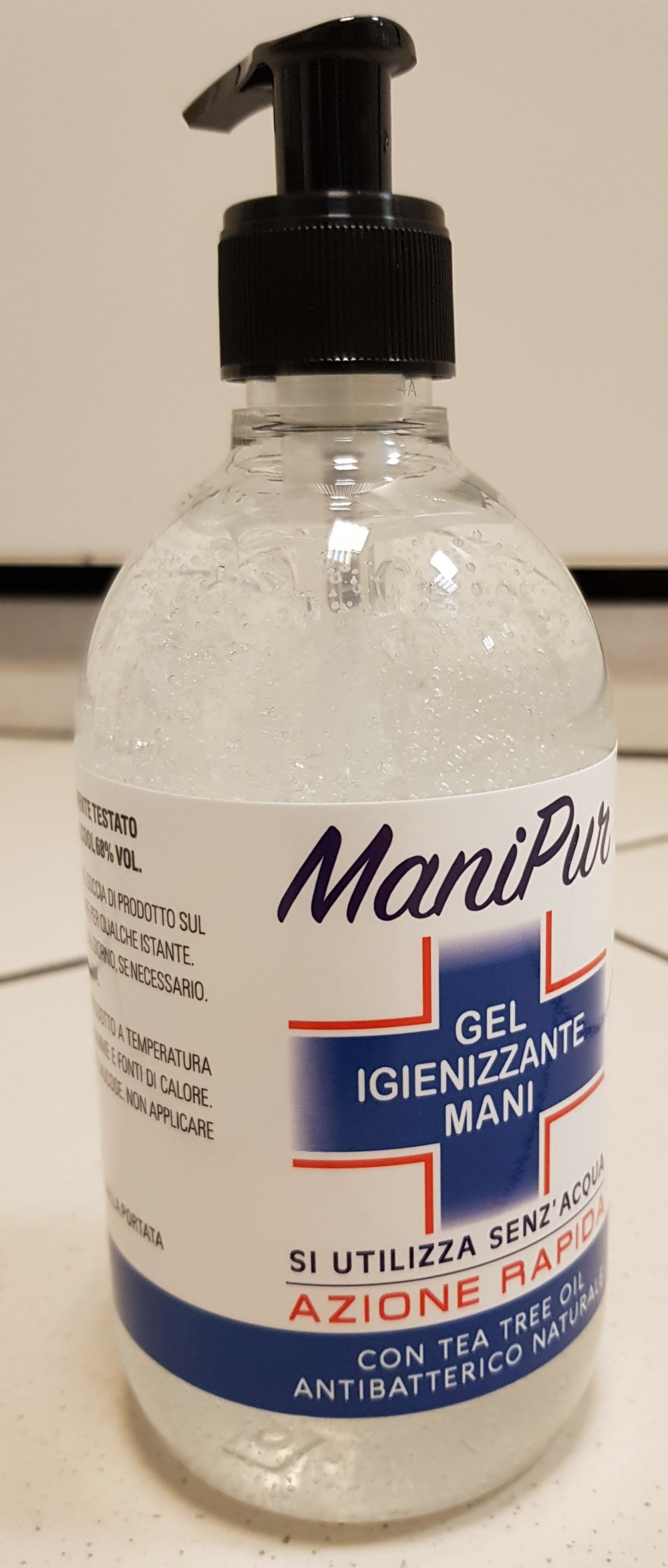 MANIPUR Gel Igienizzante Mani 500 ml con Dispenser