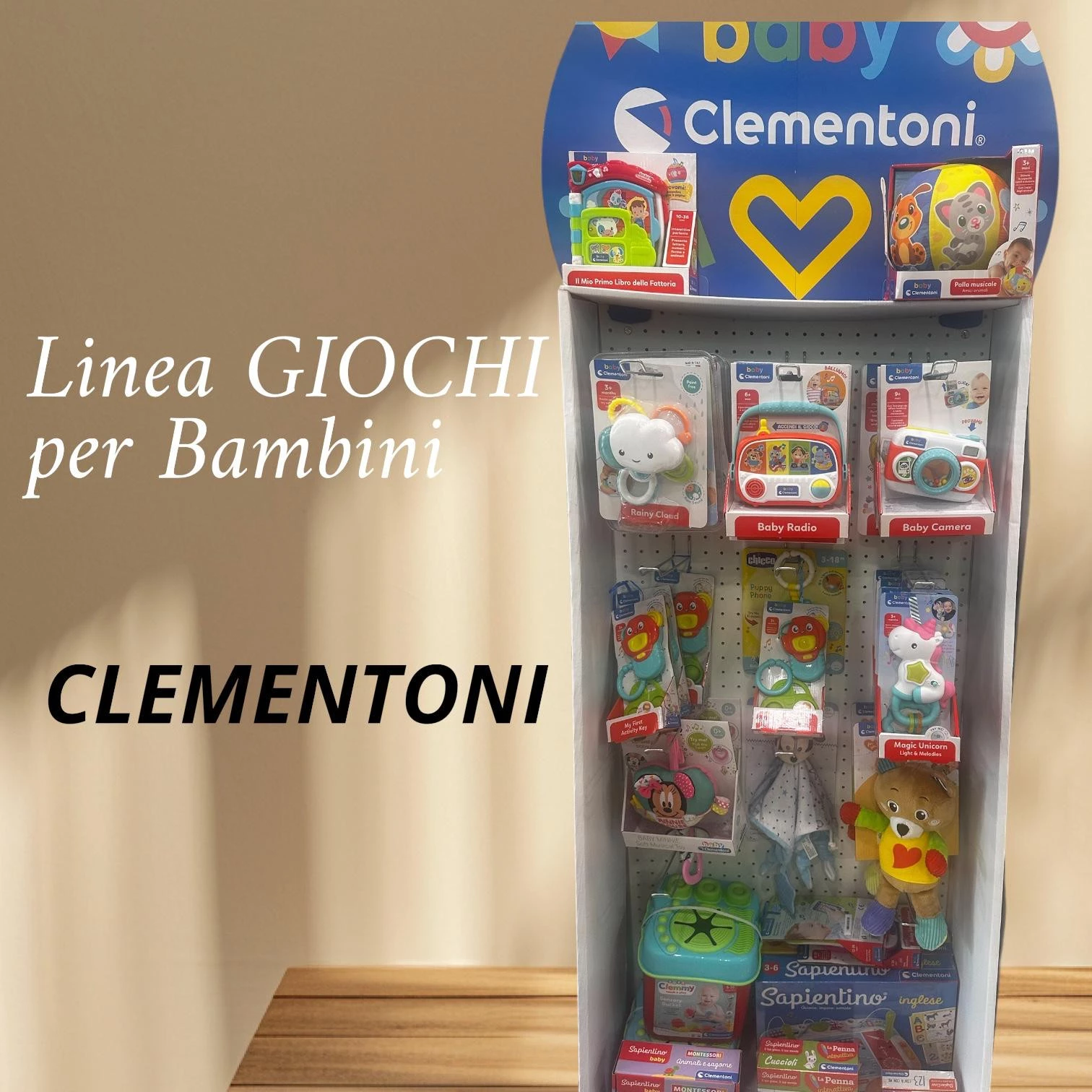 Linea giochi per bambini Clementoni presso la Farmacia Galeno Livorno